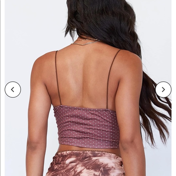 Princess Polly Fay Top Brown - Picture 3 of 3